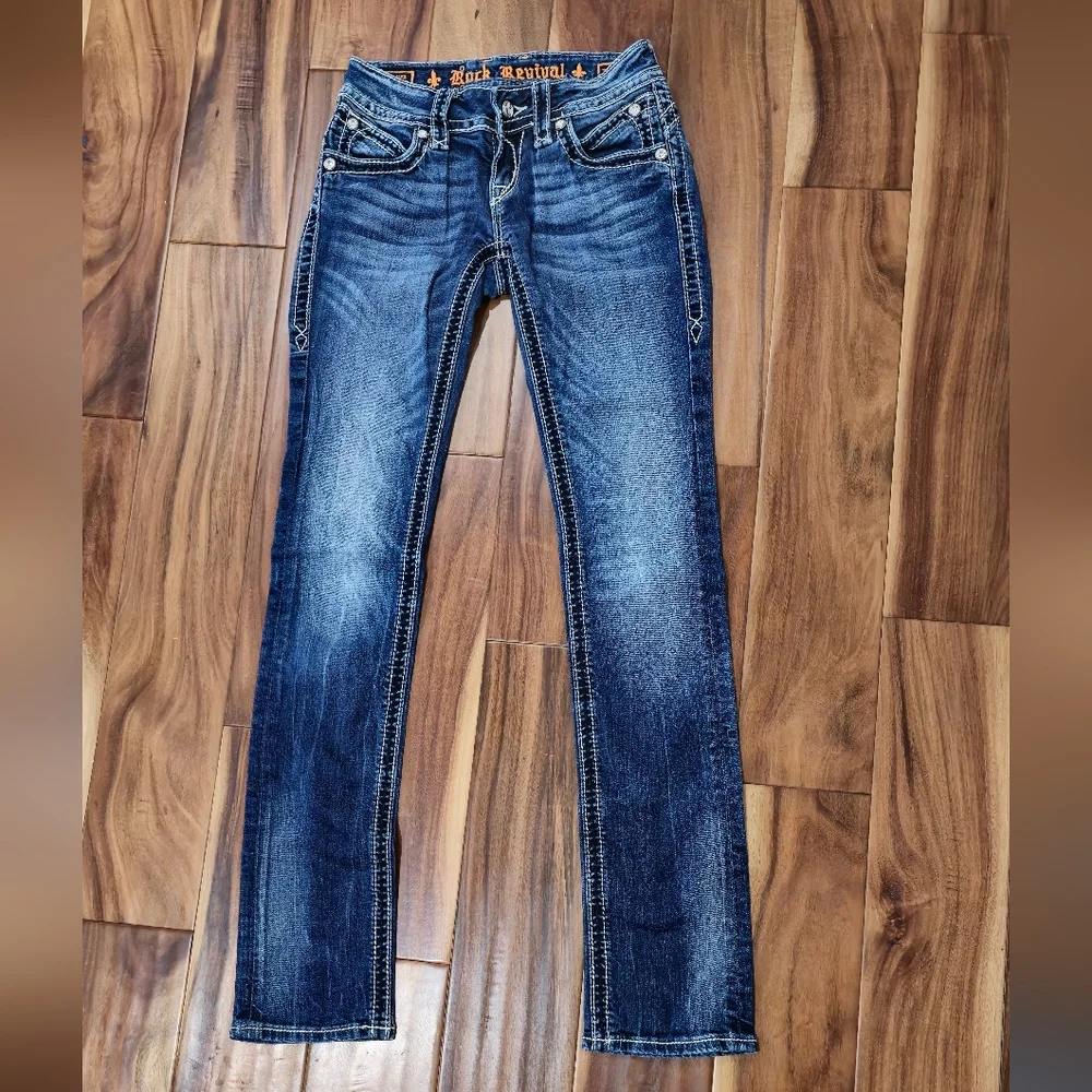 Rock Revival Jeans Size 25 Scarlett Straight - Picture 3 of 7